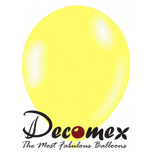 בלון 12" בצבע צהוב מקרון 244 חבילה 100 יחידות DECOMEX