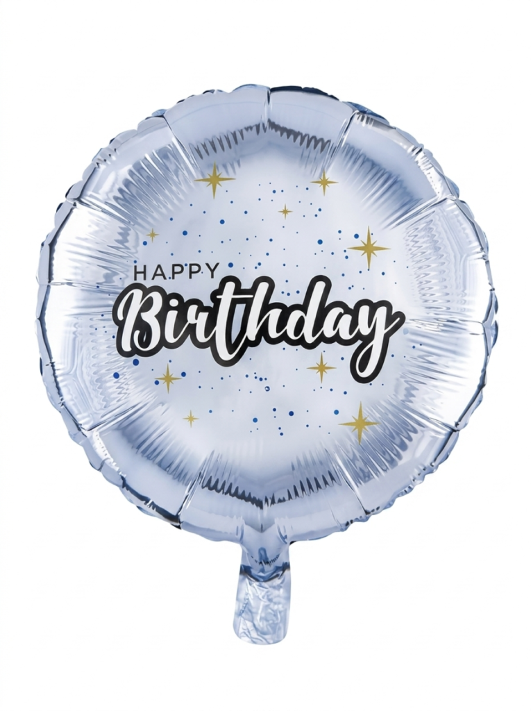 מיילר 18" – HAPPY BIRTHDAY כוכבים כסוף