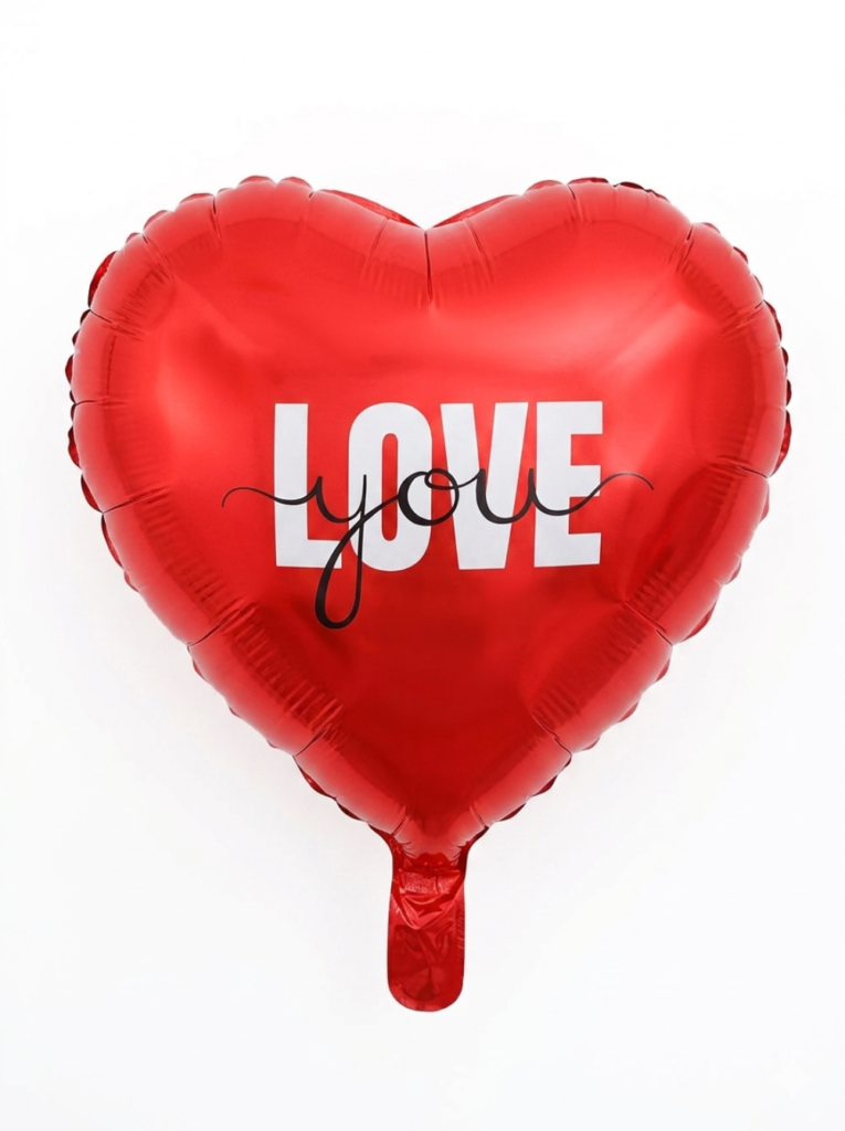 מיילר 18" – לב LOVE YOU קלאסי אדום