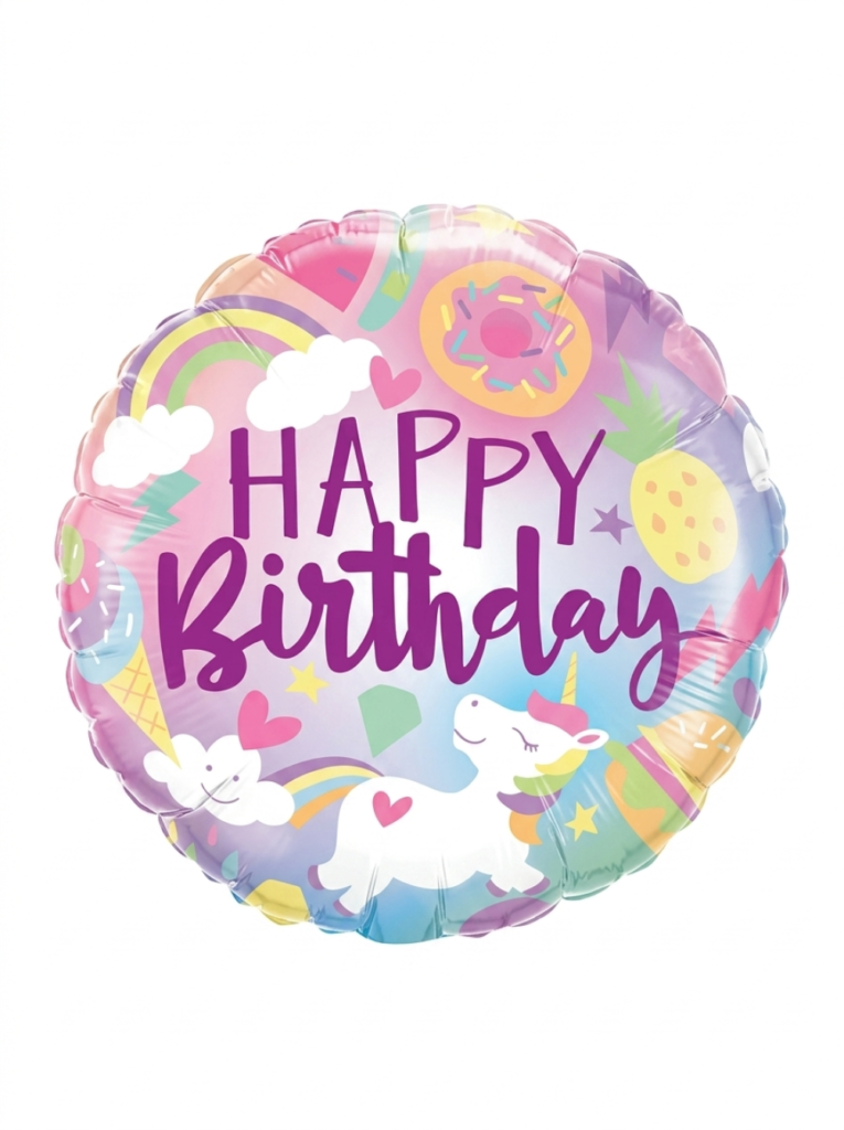 מיילר 18" – HAPPY BIRTHDAY חד קרן קסום