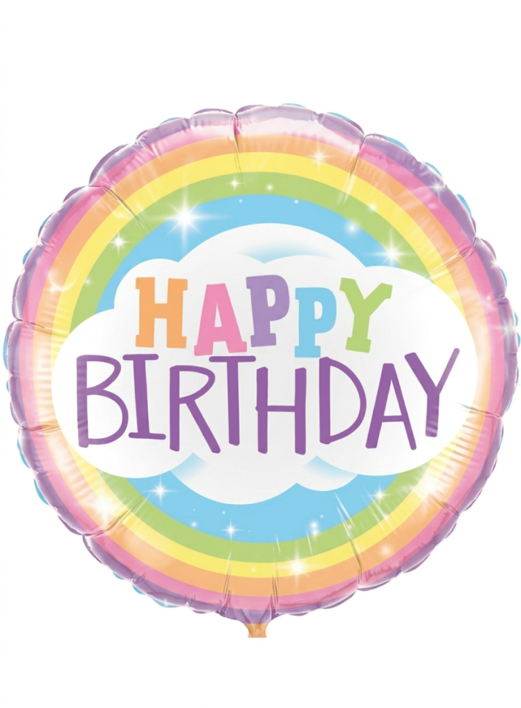 מיילר 18" – HAPPY BIRTHDAY קשת בענן