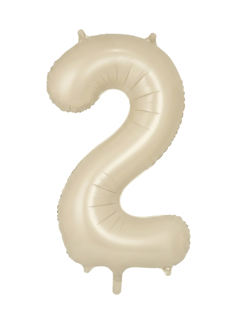 בלון ספרה 34" – מספר 2 קרם שמנת מט