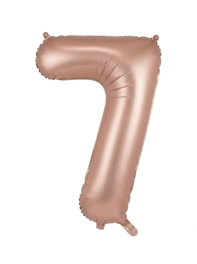 בלון ספרה 34" – מספר 7 רוזגולד מט